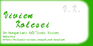 vivien kolcsei business card